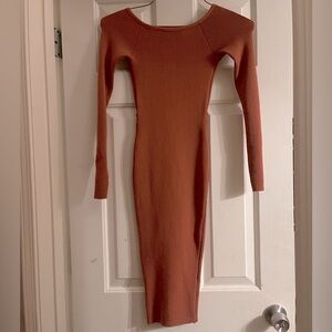 Cute Brown Midi Dress!